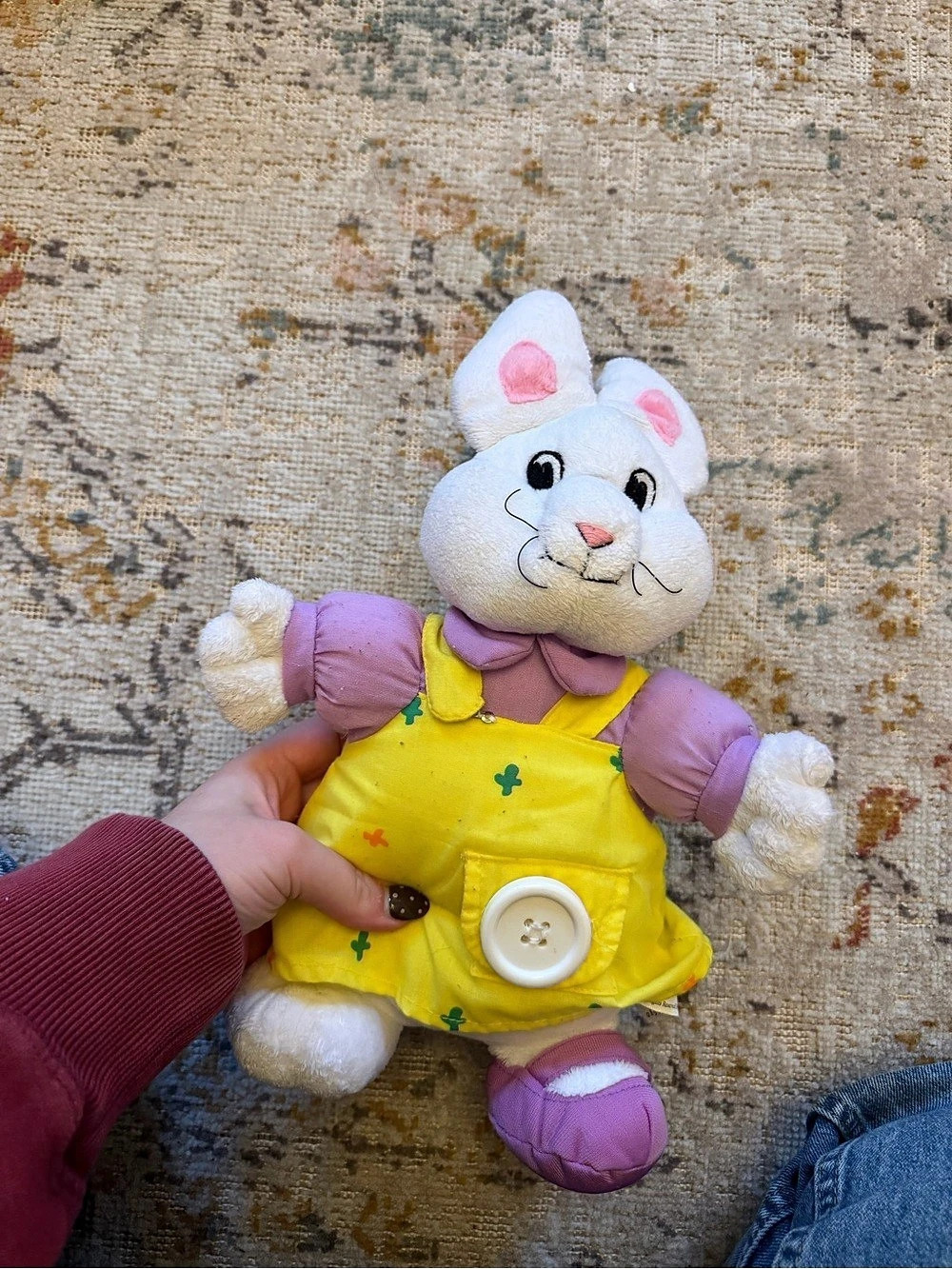 Max & Ruby Rabbit Plush Yellow & Purple